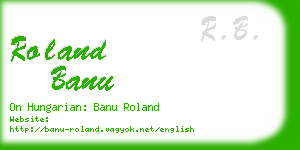 roland banu business card